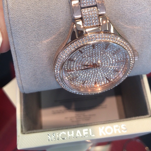 Michael Kors Rose Gold Crystal Pave 